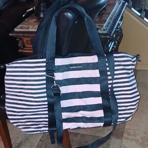 Victoria's Secret Black and White Striped Bag